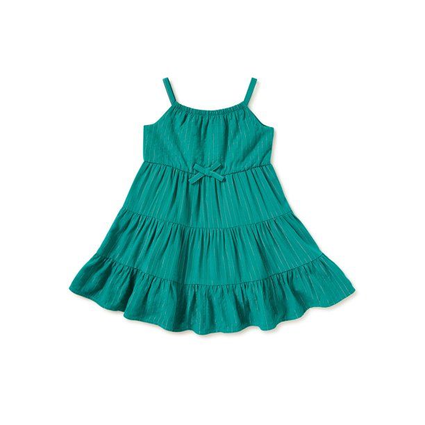 Wonder Nation Baby & Toddler Girls Tiered Dress, Sizes 12M-5T | Walmart (US)