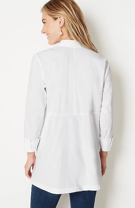 Seamed Cotton-Stretch Tunic | J. Jill
