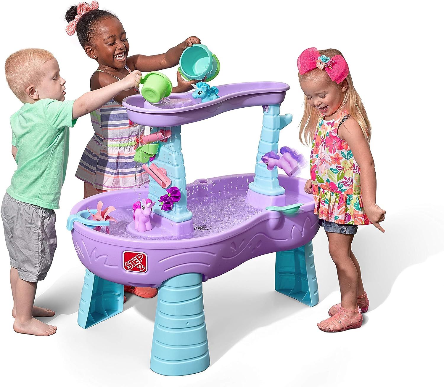 Step2 Rain Showers & Unicorns Water Table | Kids Purple Water Play Table with 13-Pc Unicorn Acces... | Amazon (US)