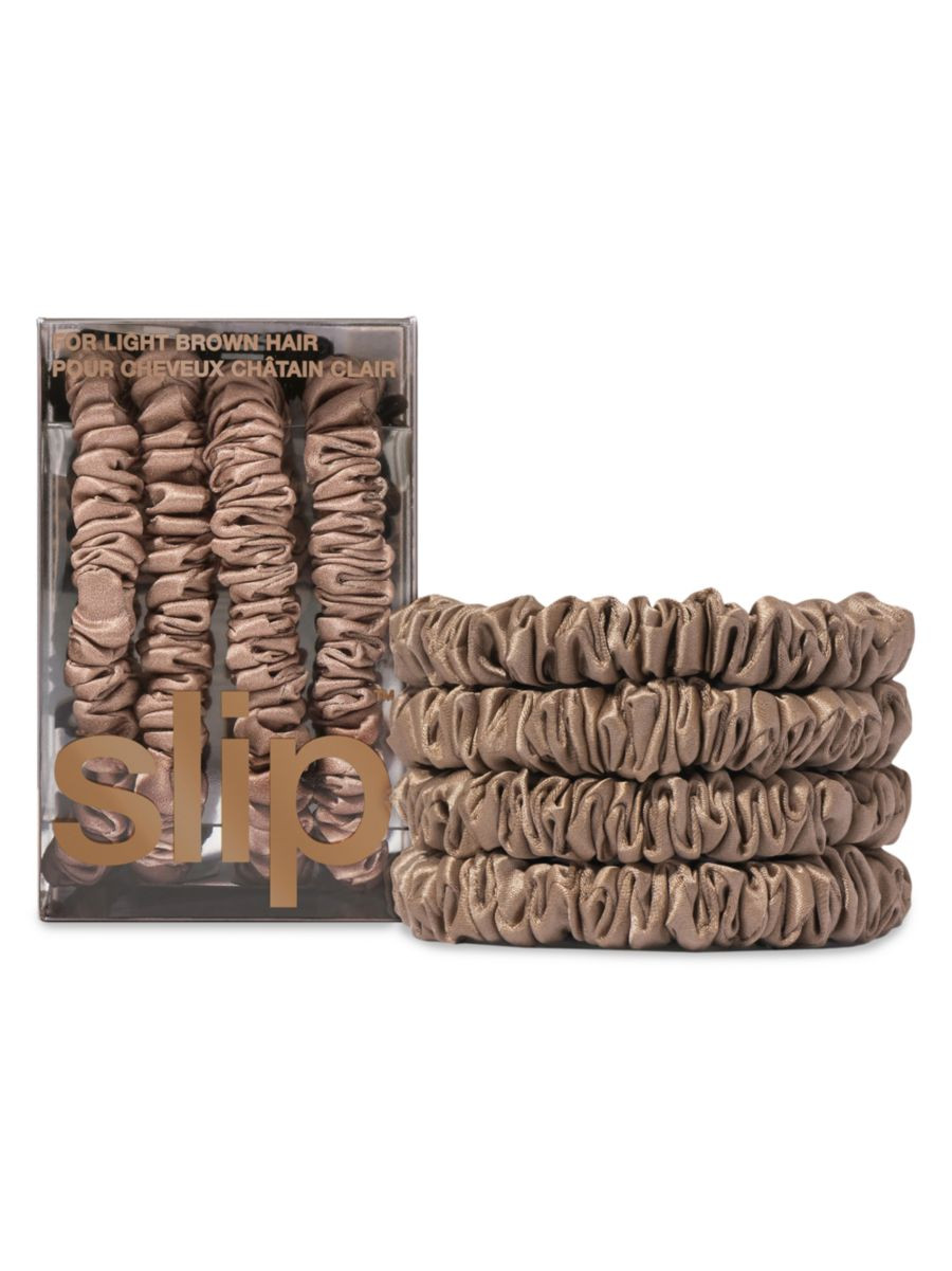Back To BasicsPure Silk Skinny Scrunchies 4-Pack | Saks Fifth Avenue
