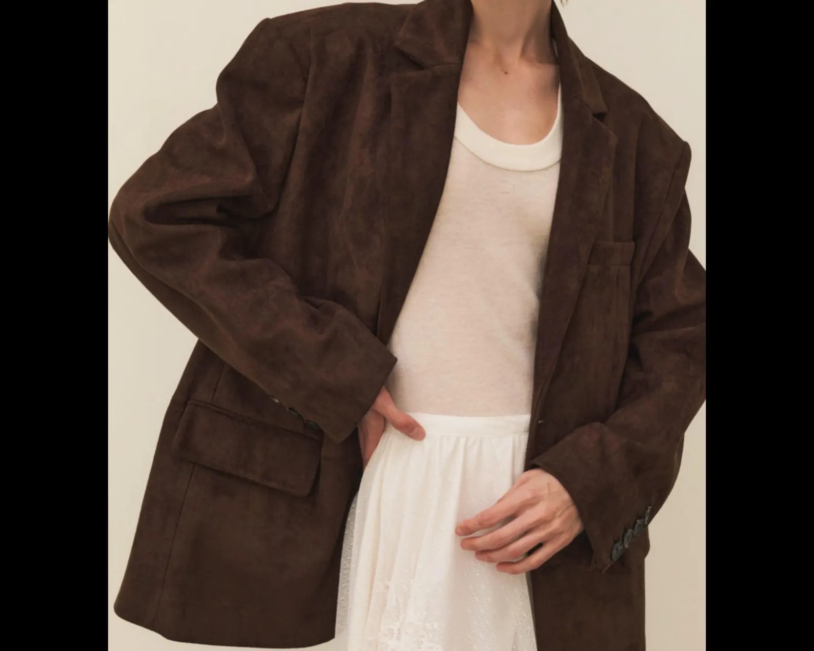 Tailored Coffee Brown Suede Blazer – Women's Vintage Goat Skin Coat | Etsy (Global)