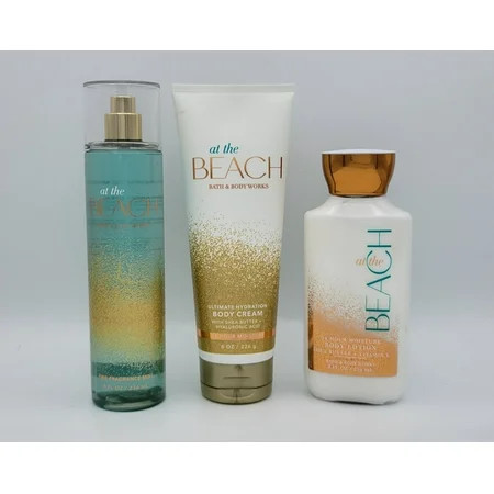 Bath & Body Works At the Beach Set of 3 Fragrance Mist 8 oz+ Body Cream 8 oz + Body Lotion 8 oz | Walmart (US)