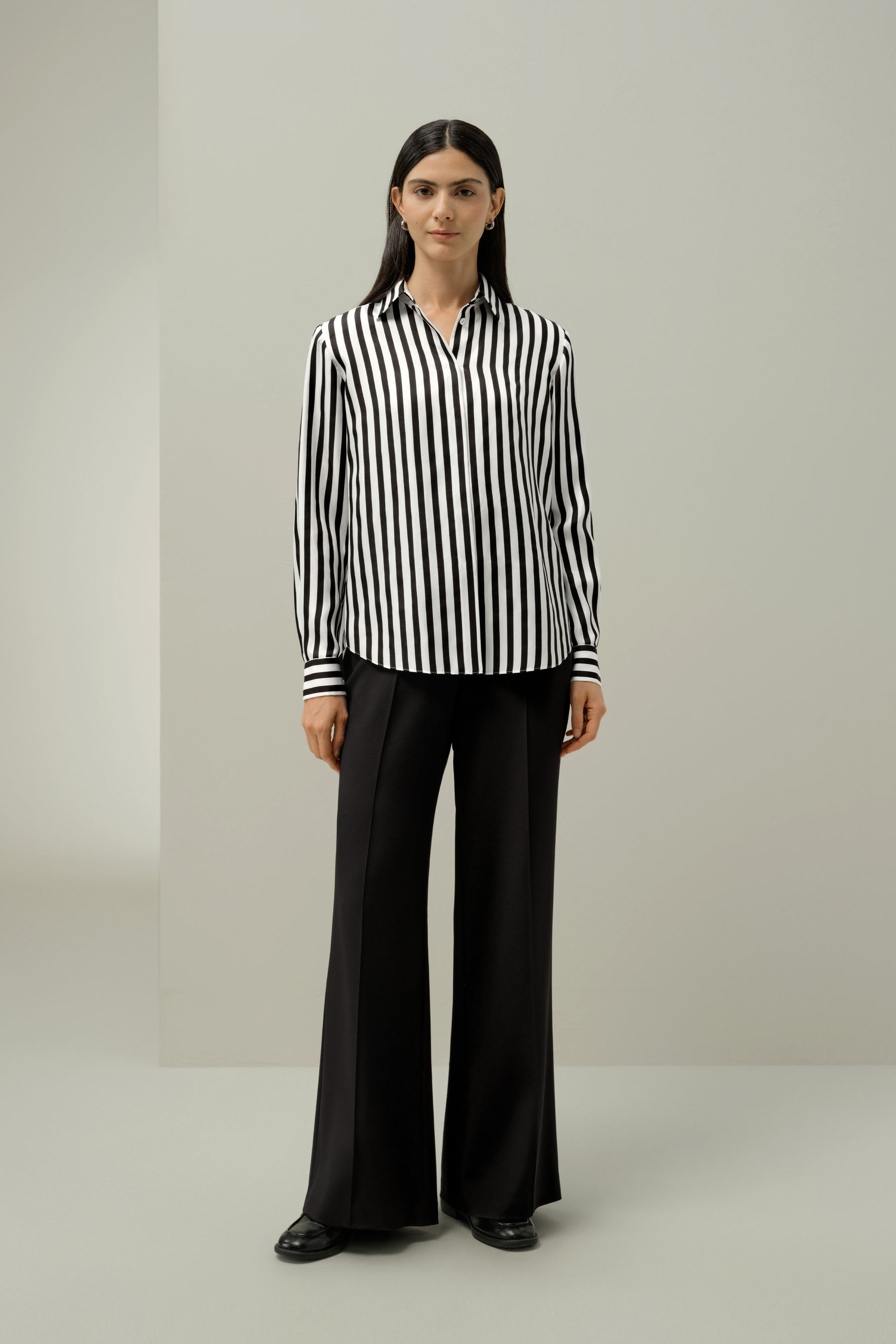 LILYSILK X LYDIA TOMLINSON Audrey Striped Shirt | LilySilk