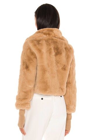 Bubish Milan Cropped Faux Fur Jacket in Beige from Revolve.com | Revolve Clothing (Global)