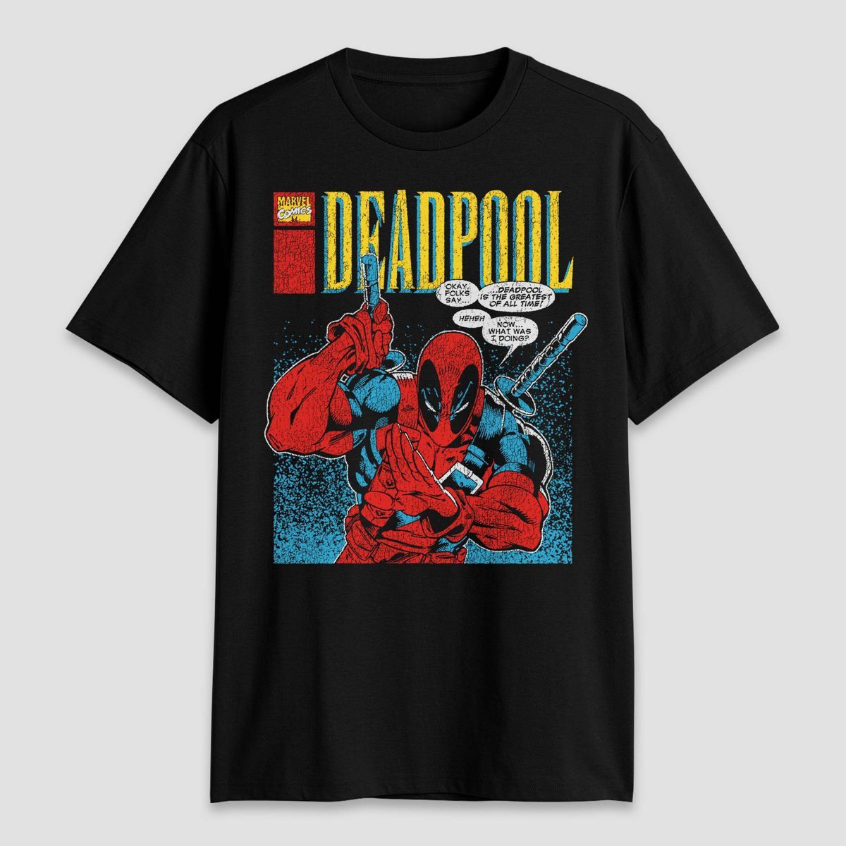 Men's Deadpool Classic Short Sleeve Graphic T-Shirt - Black | Target