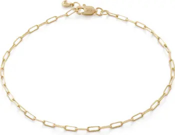 Monica Vinader 14K Gold Paper Clip Chain Bracelet | Nordstrom | Nordstrom