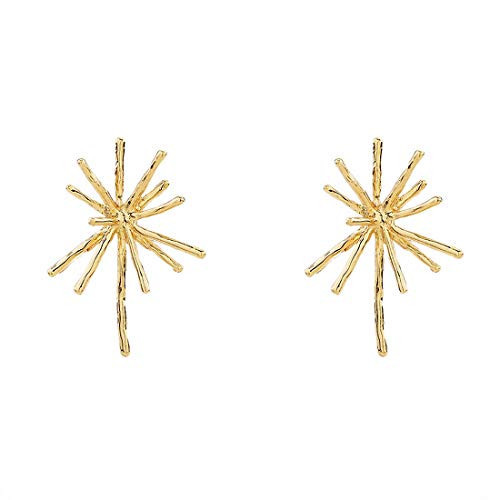 Jana WinkleGold Metal Firework Stud Earrings Women Big Earrings Studs Statement Chandelier Earrings | Amazon (US)