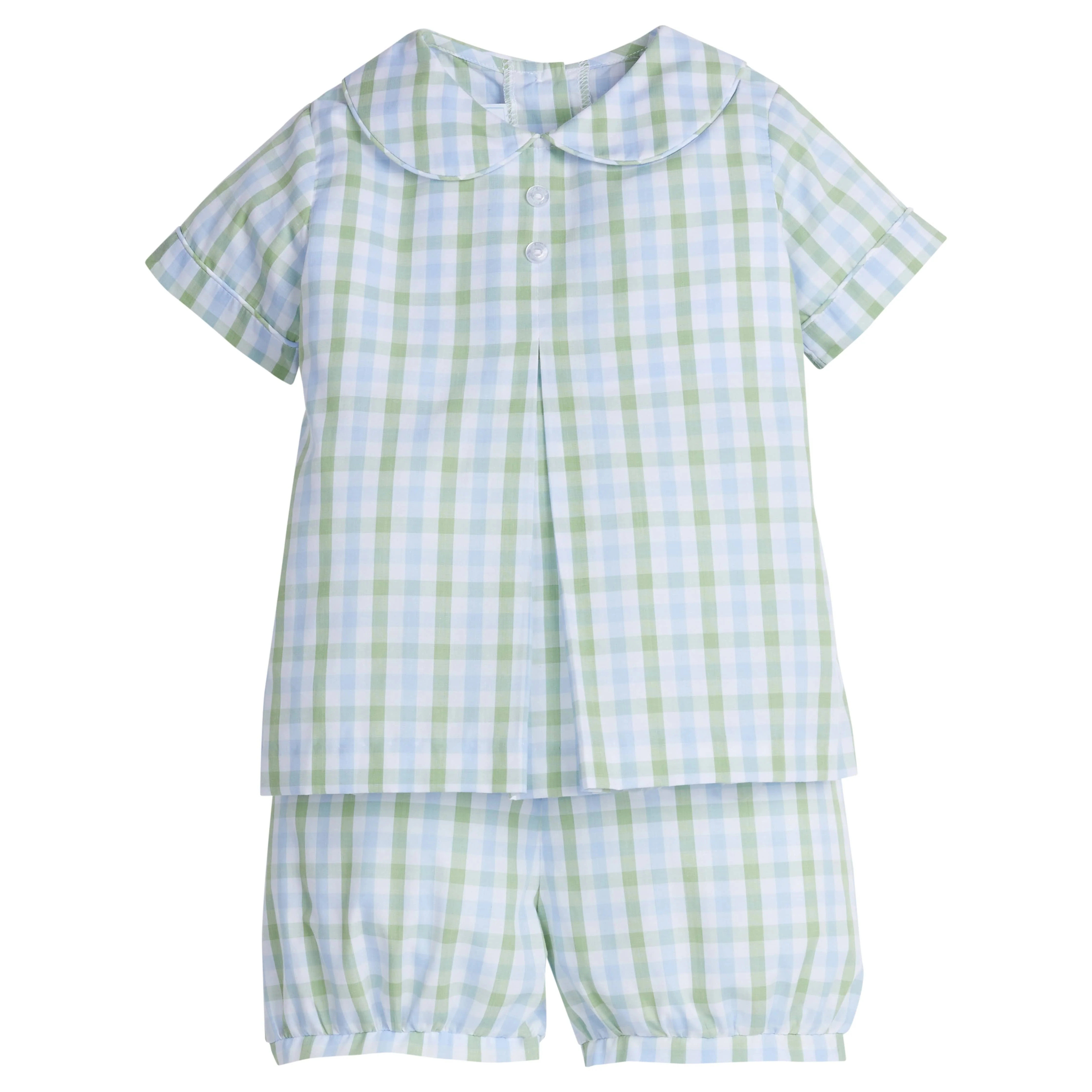 Charleston Banded Short Set - Cheekwood Plaid | Little English