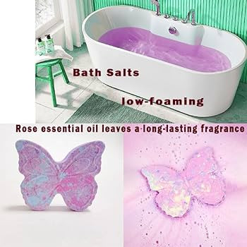 Butterfly Shaped Bath Salt for Women Gifts,Butterfly Gifts for Friends,Rose Flavored Bath Salt fo... | Amazon (US)