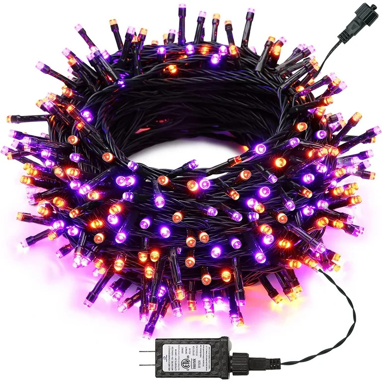 Hometimes Orange Purple Halloween Lights,100FT 300 LED String Lights 8 Modes Timer Function Plug-... | Walmart (US)