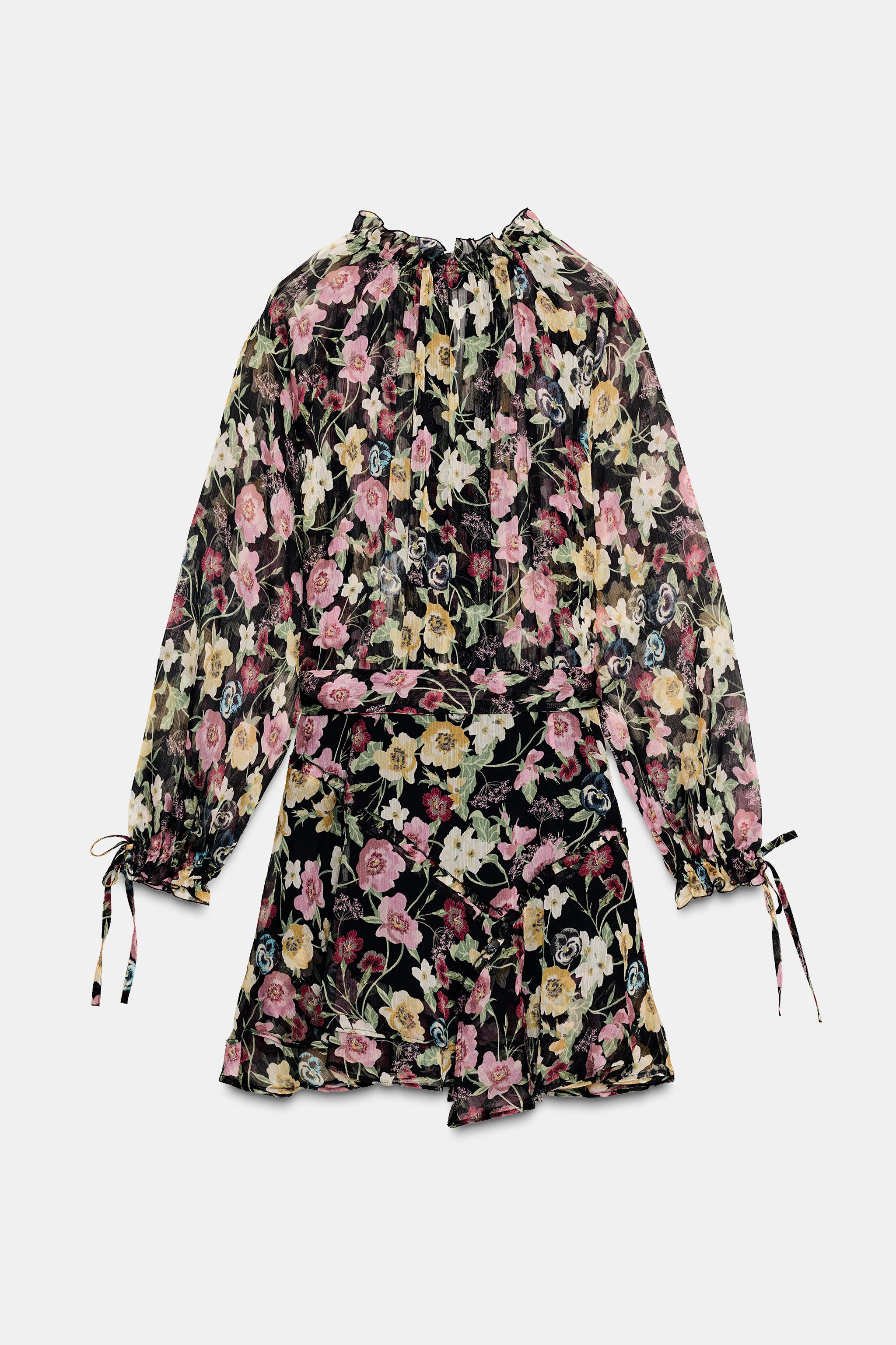 FLORAL PRINT MINI DRESS | Zara US