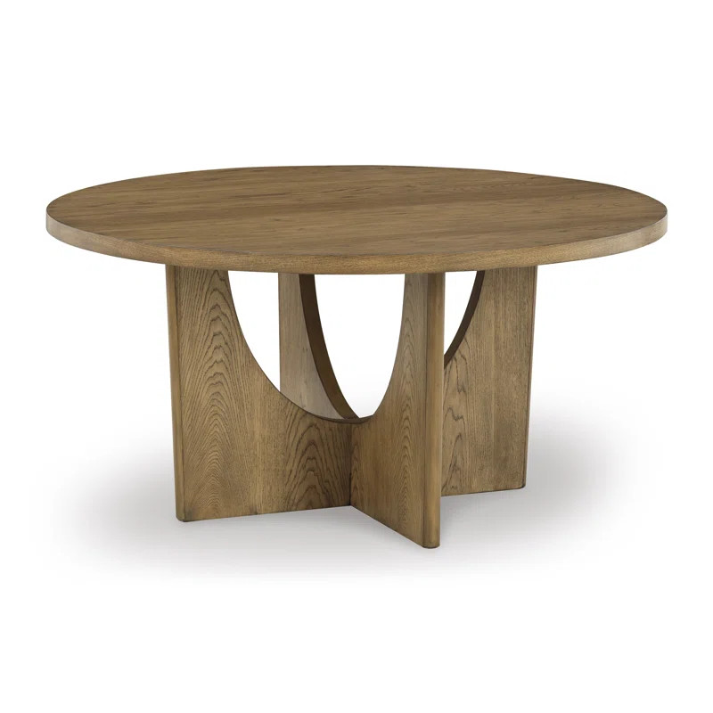 Dakmore 60" Solid Oak Pedestal Dining Table | Wayfair North America