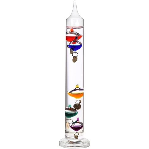 Lily's Home Glass Galileo Thermometer, A Timeless Design That Measures Temperatures from 64ºF to 80ºF, 5 Multi-Colored Spheres (11 Inches) | Amazon (US)