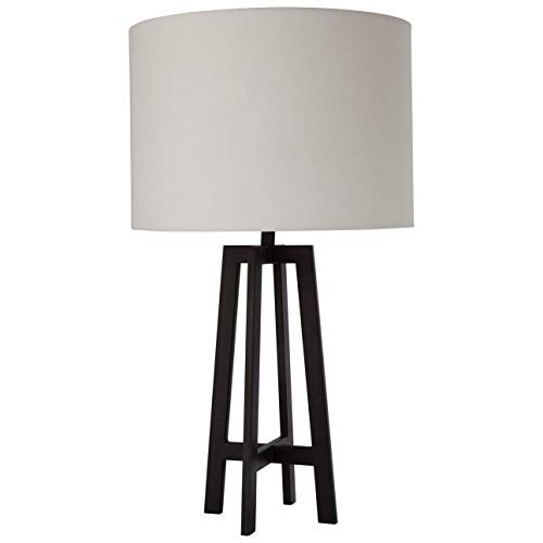 Amazon Brand – Stone & Beam Deco Metal Frame Living Room Desk Lamp With Light Bulb and White Shade - | Amazon (US)