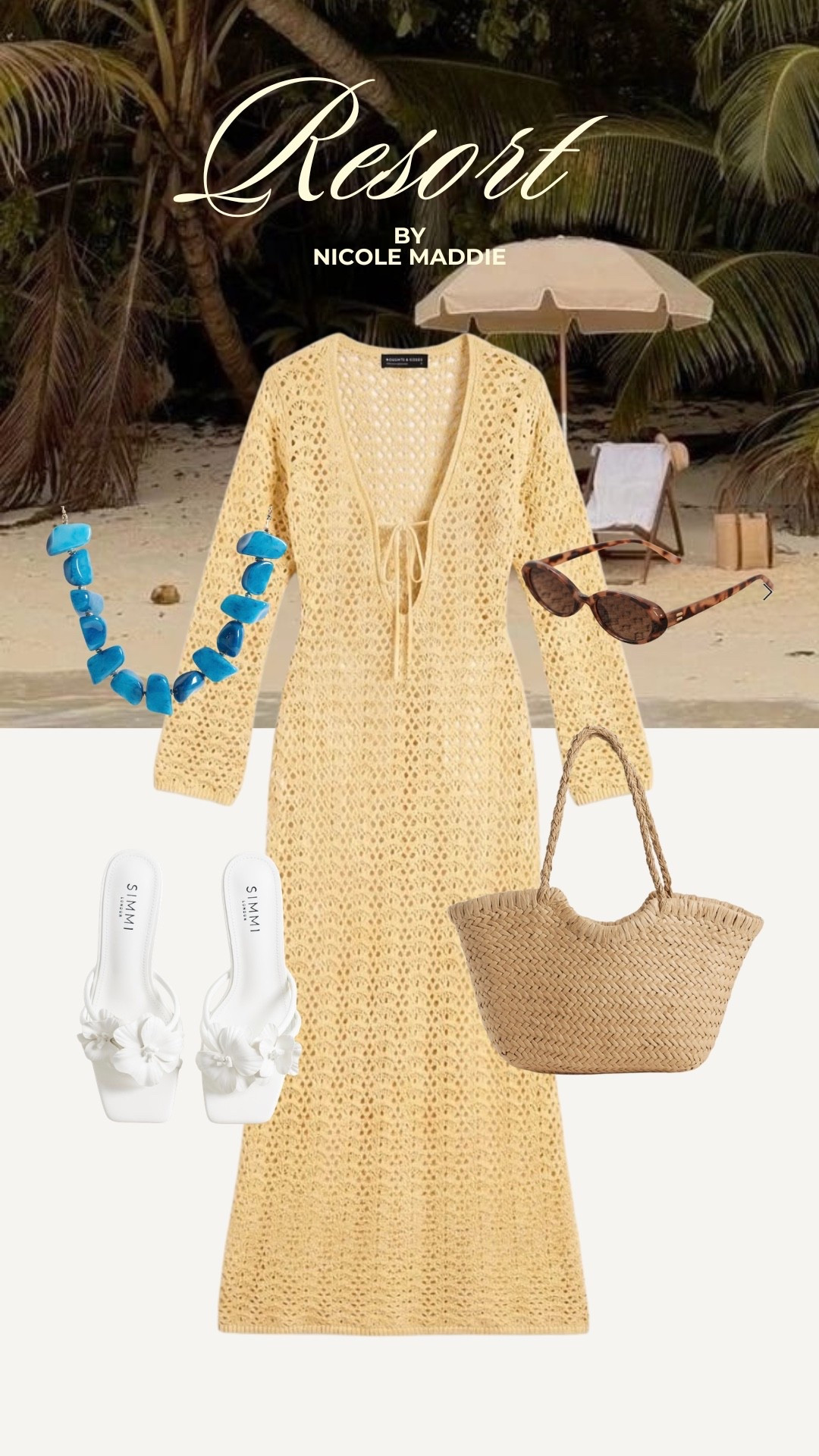 Resort wear all from @ASOS knitted dress, swim cover up, beach bag, sandals, summer, vacation

#LTKTravel #LTKSwim #LTKMidsize