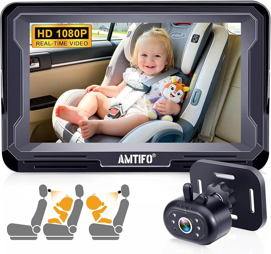 AMTIFO Baby Car Camera Easy Install: Clear Night Vision 2Mins Plug-Play Backseat Camera 360 Rotat... | Amazon (US)