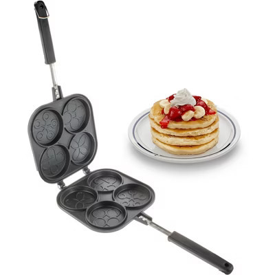 5 Star Super Deals Pancake Pan Maker - Double Sided Nonstick 4 Small Decorative Mold Designs for Perfect Eggs, French Toast, Omelette, Flip Jack | Target