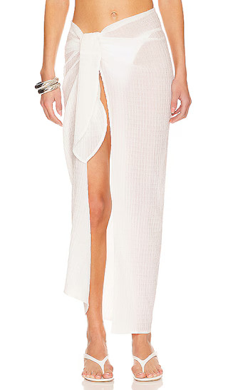 Ari Sarong Maxi Skirt in White | Revolve Clothing (Global)