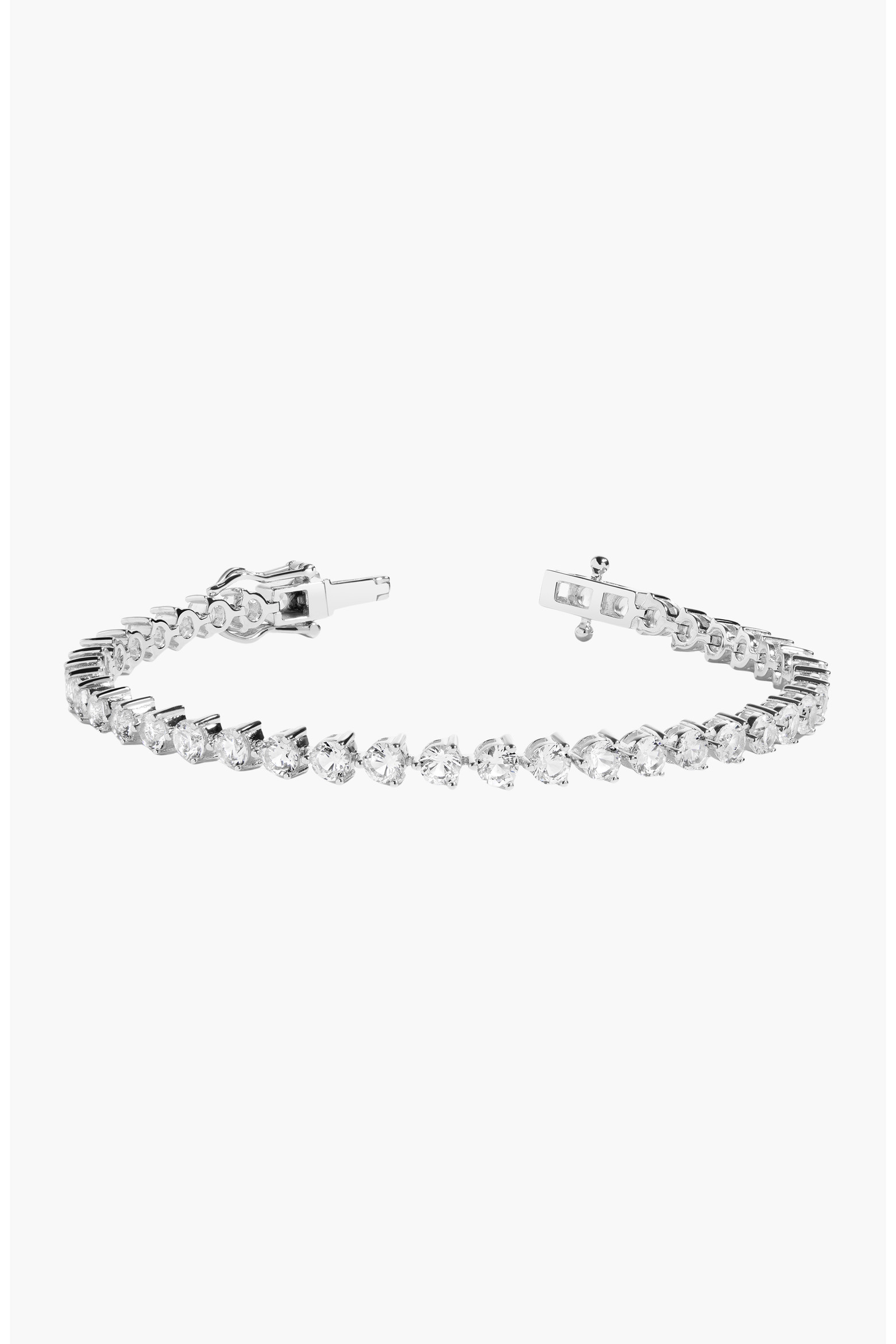 Lab Grown White Sapphire Three Prong Tennis Bracelet (Women) | Nordstrom | Nordstrom