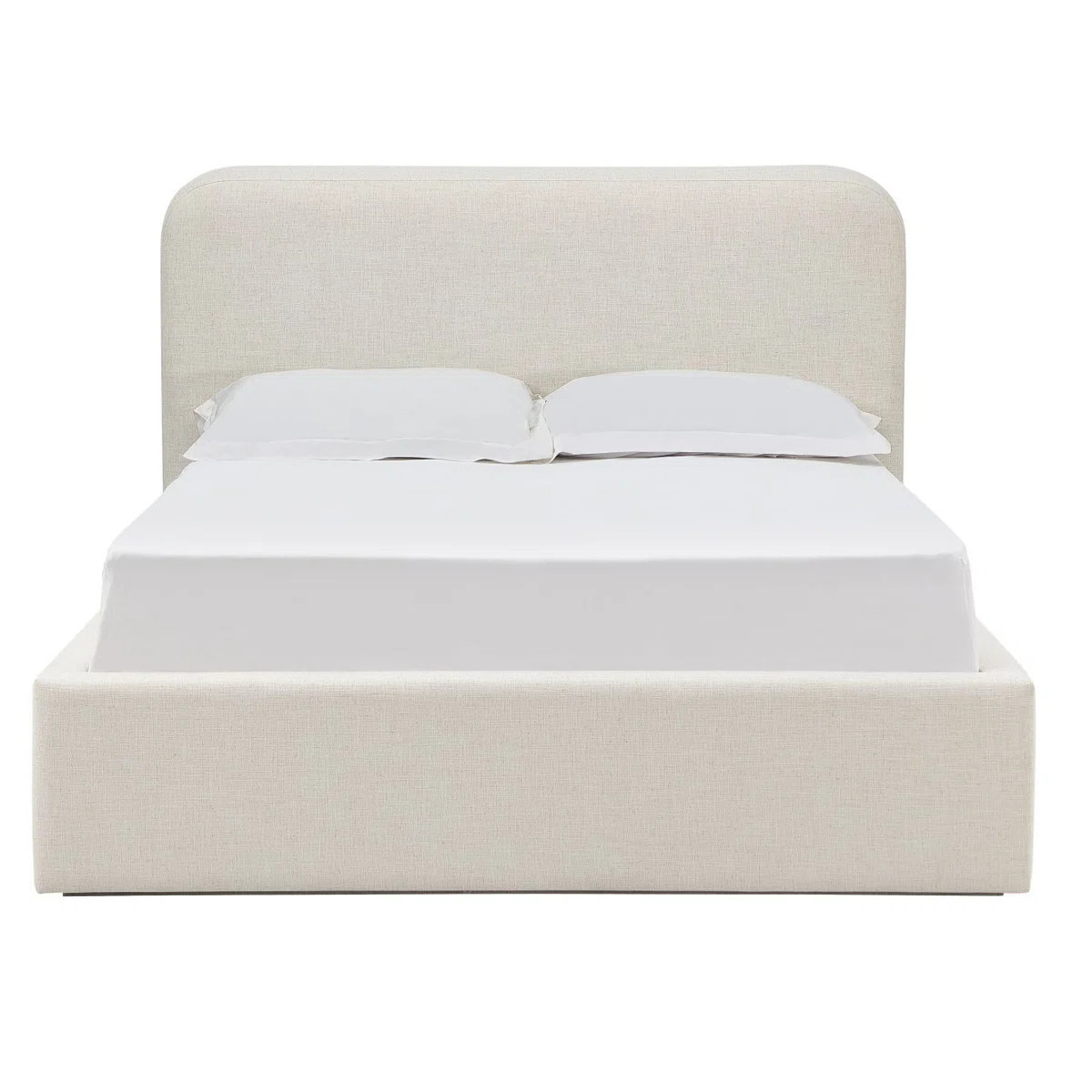 Off-White upholstered queen bed  | Wayfair North America