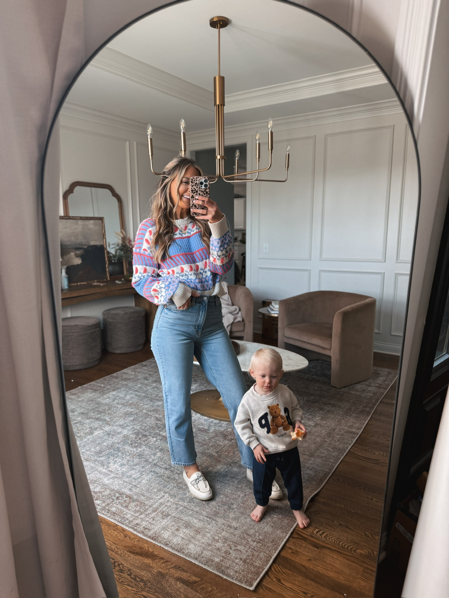 The cutest sweater and the best new jeans from Target!!  

 #LTKdayinmylife #LTKootd #LTKmomlife