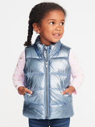 Frost-Free Metallic Vest for Toddler Girls | Old Navy US