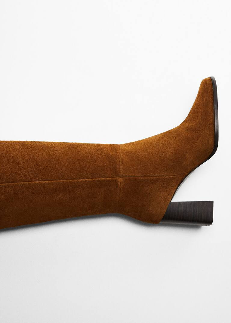 Heel suede boots -  Women | Mango United Kingdom | MANGO (UK)