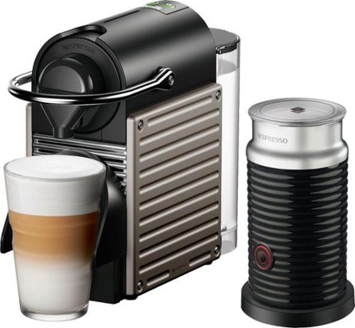 Nespresso - Pixie Titan by Breville with Aeroccino3 - Titan | Best Buy U.S.