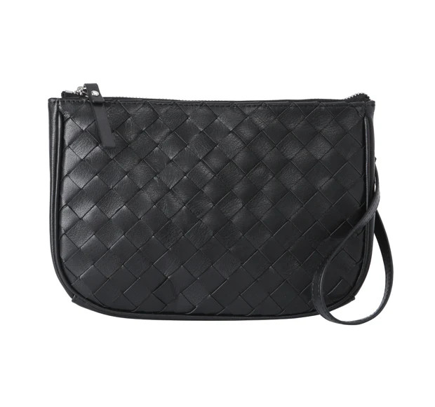 Kira Crossbody in Black Leather | KEVA Style