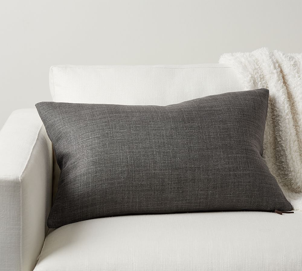 Belgian Linen Lumbar Pillow | Pottery Barn (US)