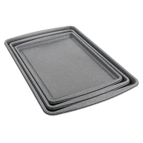 OSTER 3 Piece Carbon Steel Cookie Sheet Set in Grey at Nordstrom | Nordstrom
