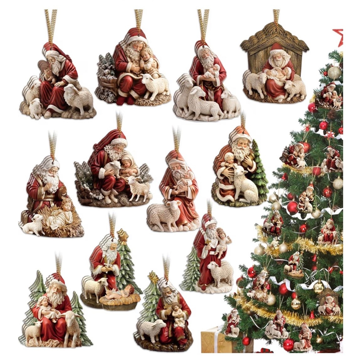 Baby Jesus and Santa ornaments 🎄

#LTKHome #LTKHoliday #LTKSeasonal