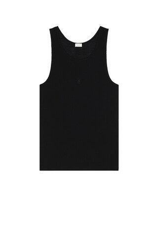 Saint Laurent Tank Top in Black - Black. Size M (also in L, XS). | FWRD 