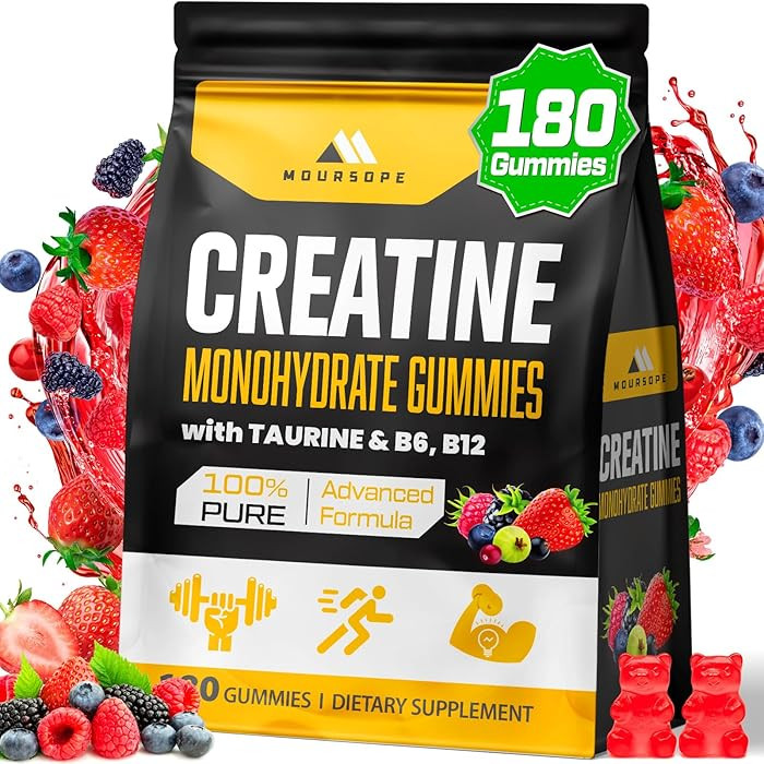 (180 Count) Creatine Monohydrate Gummies for Men & Women - Creatine Pre Workout Gummies for Muscl... | Amazon (US)