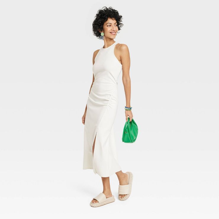 Women's Sleeveless Ruched Ponte Dress - A New Day™ | Target