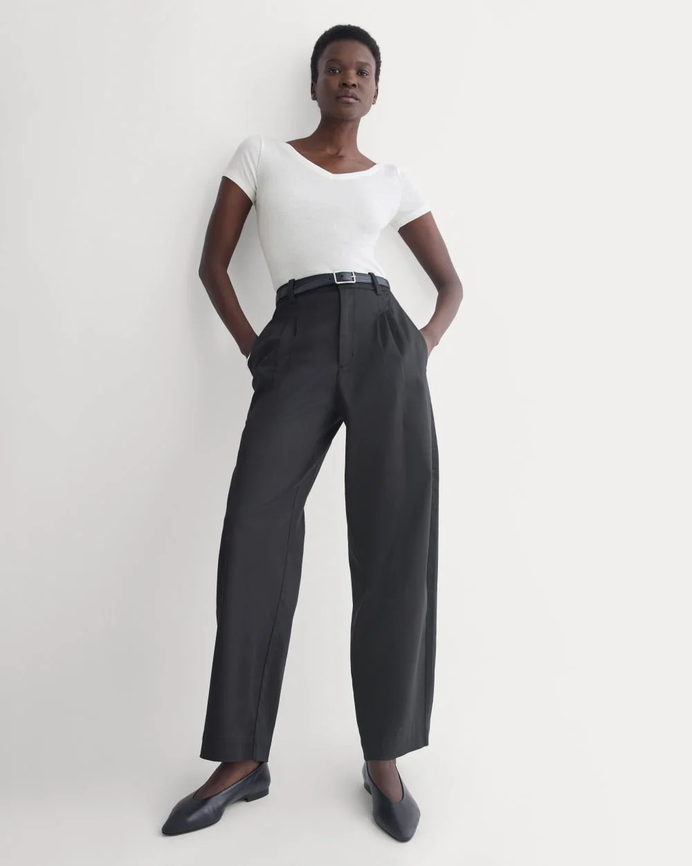 Tailored Drape Balloon Pant | Black | Everlane