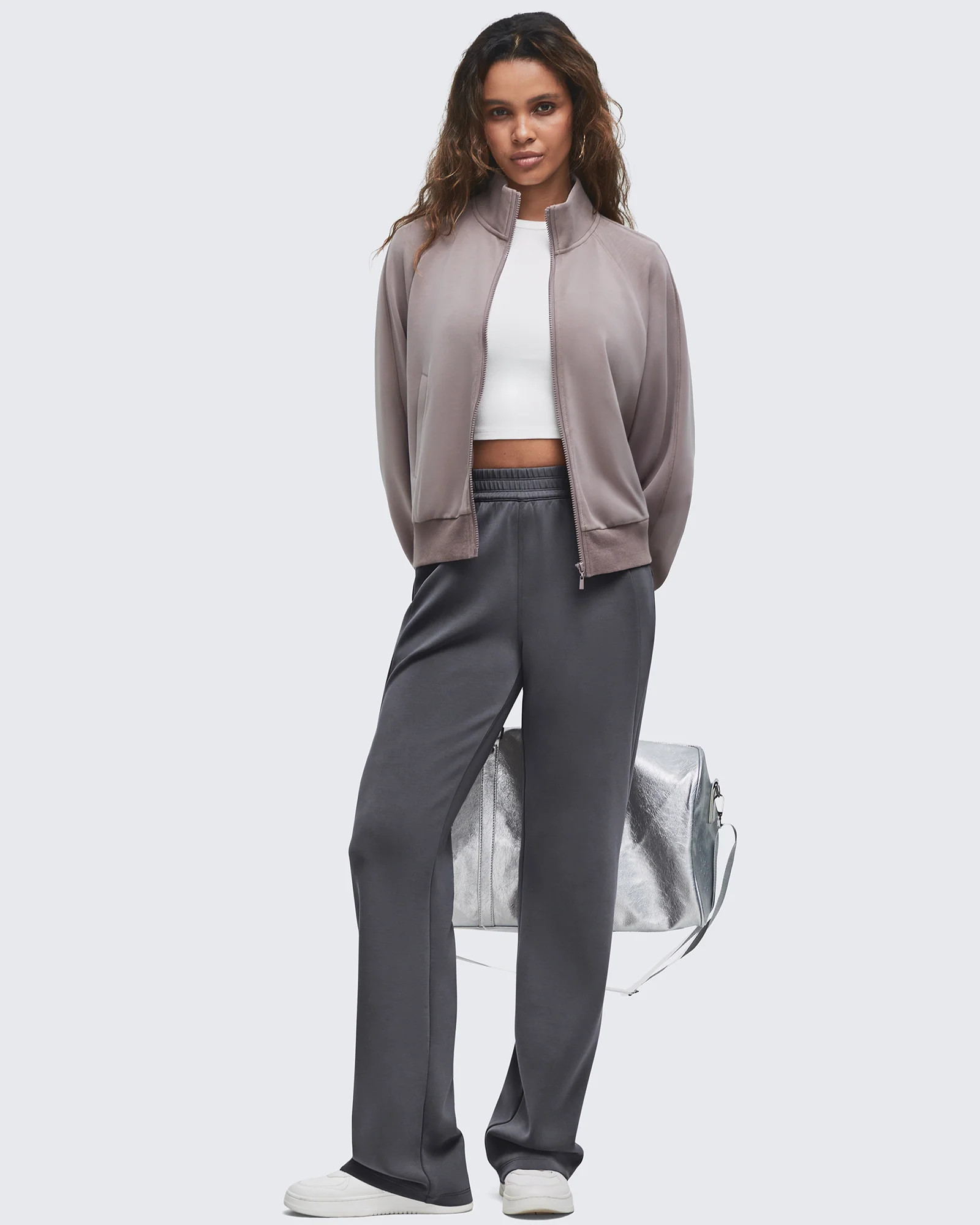 Smoofit Elastic-Waist Wide Leg Sweatpants 31'' | g4free activewear