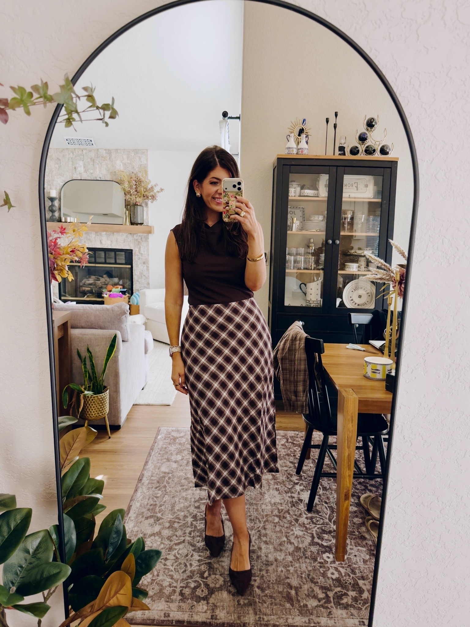 Work outfit of the day
Medium cowl top
Medium plaid slip skirt

#LTKMidsize #LTKTall #LTKWorkwear