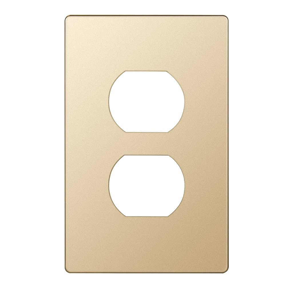 ENERLITES Elite Series Duplex Outlet Receptacle Cover, Screwless Wall Plate, Standard Size, 1-Gan... | Amazon (US)