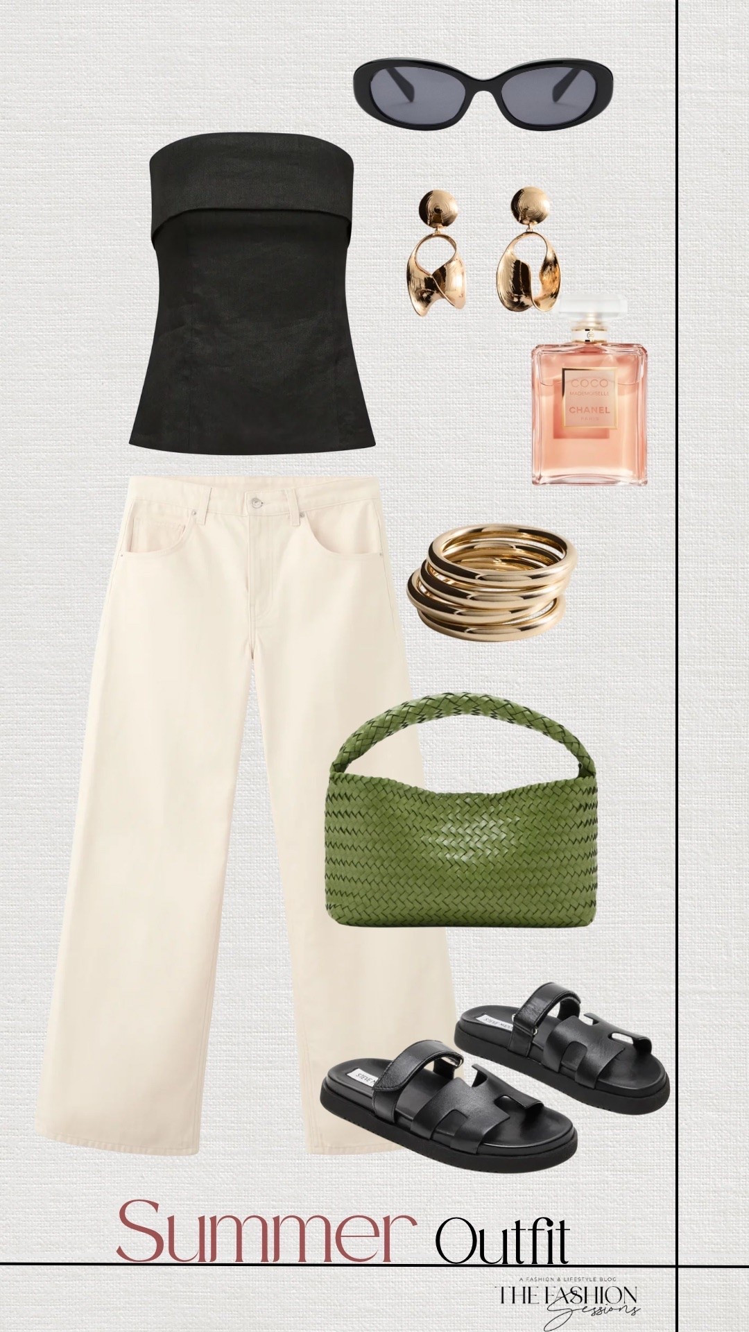 Summer Outfit | Linen Top | Light Jeans | Sam Edelman Sandals | Mango Bag |

#LTKootd
