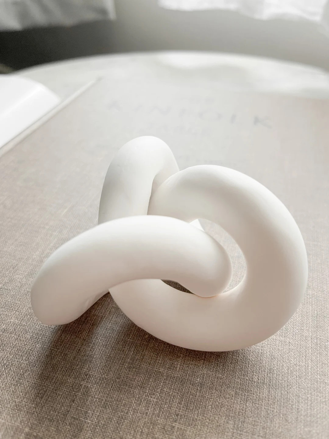 Infinity Clay Knot in Porcelain Home Decor Paperweight Ornament - Etsy | Etsy (US)