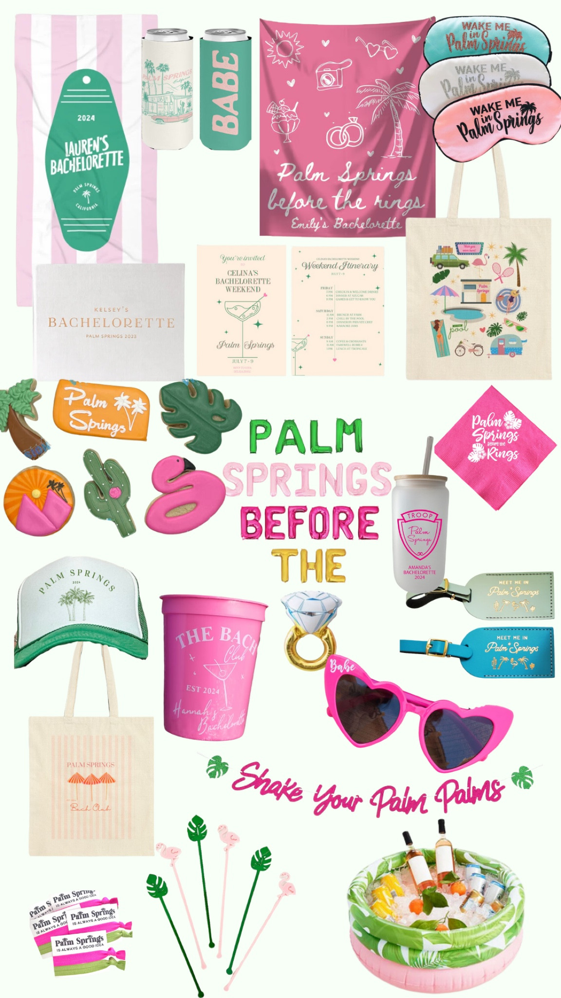 Elevate your bachelorette party with a fun and vibrant “Palm Springs Before the Rings” theme. From playful decor to stylish accessories, this curated collection ensures your celebration is chic and unforgettable. Shop now to bring the perfect Palm Springs vibe to your special day! #BacheloretteParty #PalmSprings #BrideToBe #DesertBachelorette

#LTKStyleTip #LTKWedding #LTKParties