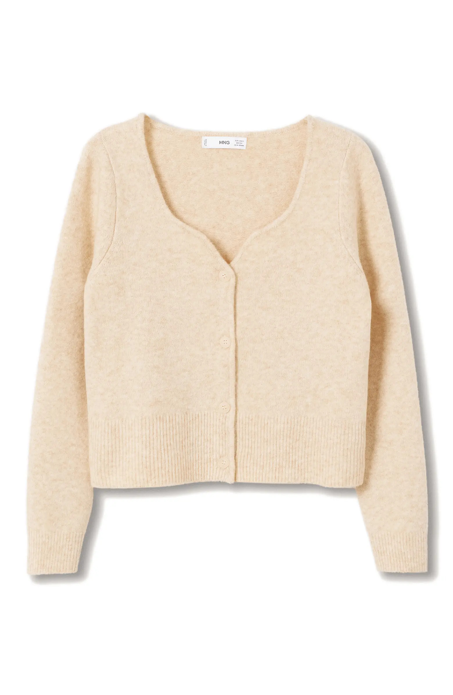 MANGO Textured Knit Crop Cardigan | Nordstrom | Nordstrom