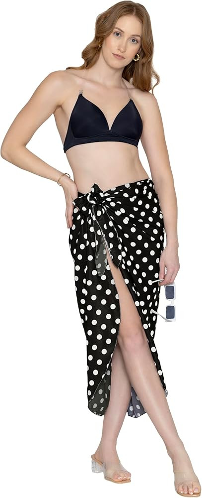 LA LEELA Women's Beachwear Summer Wraps Cover-Up Pareo Bikini Beach Sarong Swimwear Coverups Swim... | Amazon (US)
