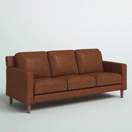 Zipcode Design™ Ferranti 78" Faux Leather Square Arm Sofa | Wayfair | Wayfair North America