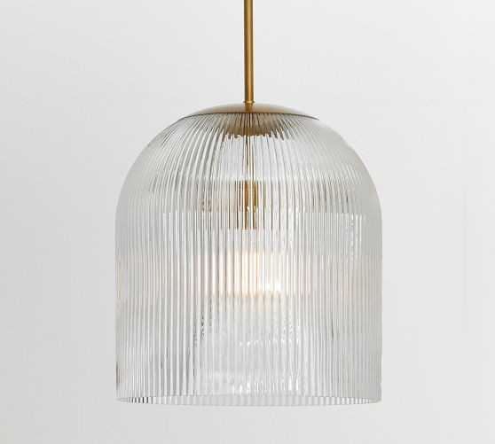Cooper Ribbed Glass Pendant (10"-14") | Pottery Barn (US)