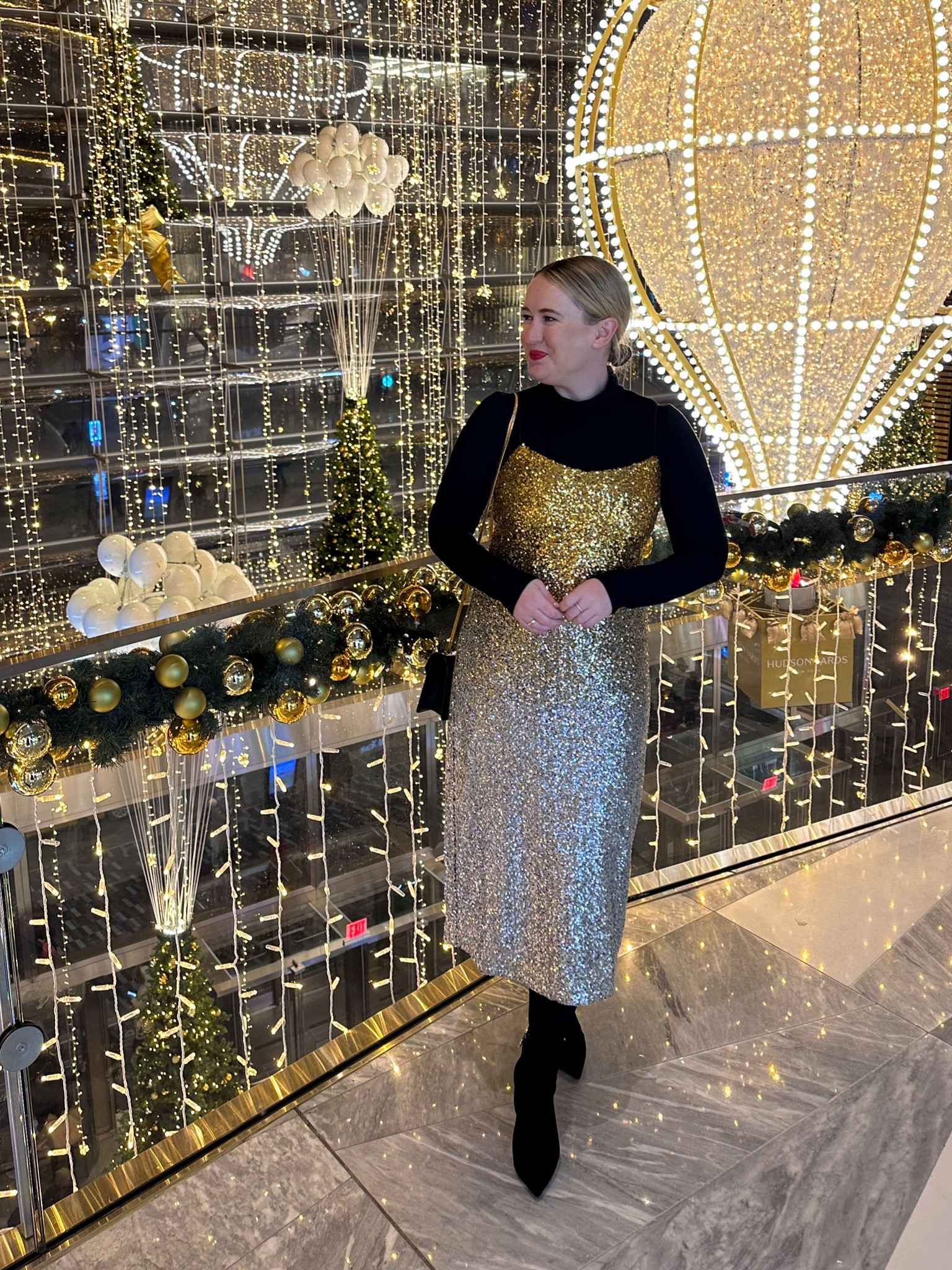 Holiday outfit
Holiday dress
Winter booties
Heeled boots
Turtleneck 
Sequin dress 

#LTKHoliday