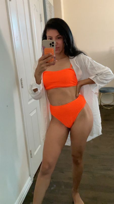 Orange 2 piece swimsuit 

#LTKSwim #LTKSeasonal #LTKStyleTip