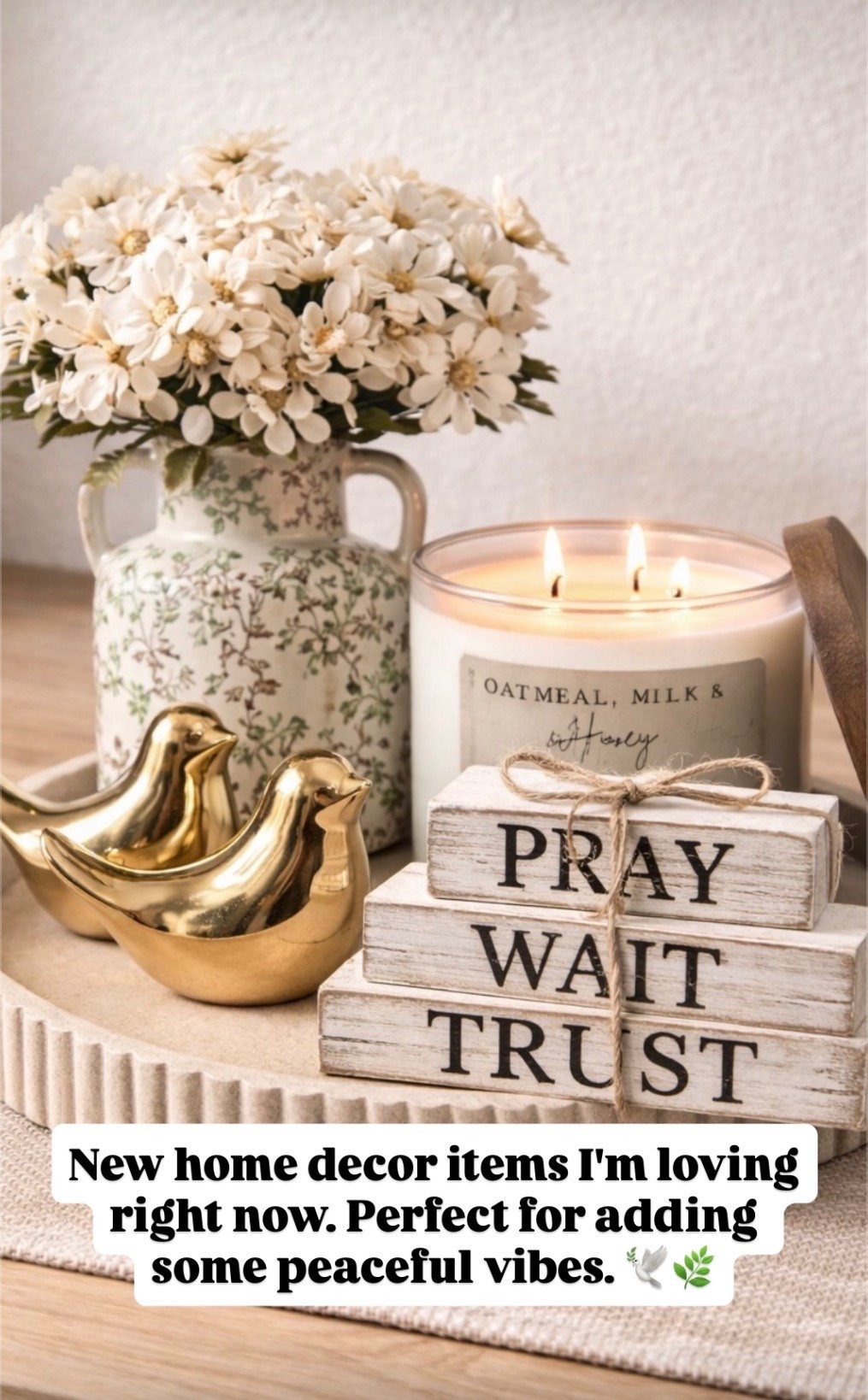 New home decor items I'm loving right now. Perfect for adding some peaceful vibes. 🕊️🌿

#LTKvlog #LTKHome #LTKmomlife