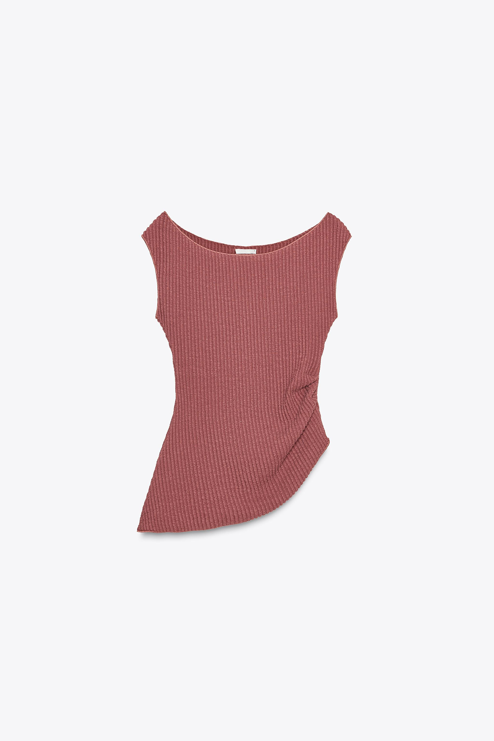 TEXTURED DRAPED TOP | Zara US